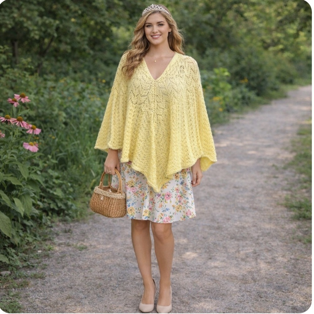 Vintage Yellow Poncho